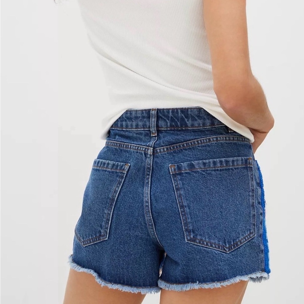 Farm Rio Colorful Crochet Knit Denim Jeans Shorts - 31 - Picture 4 of 12